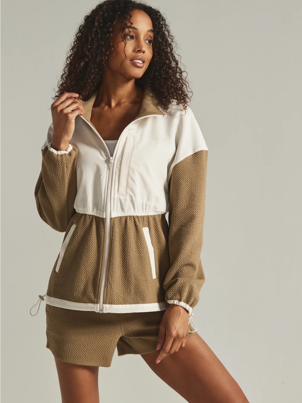 7DIAMONDS Restoration Two-Tone Khaki-Combo Jacket